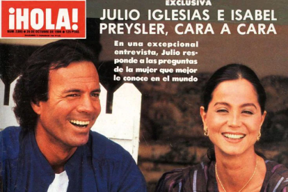 Isabel entrevistó a Julio Iglesias para ¡Hola! en 1984.