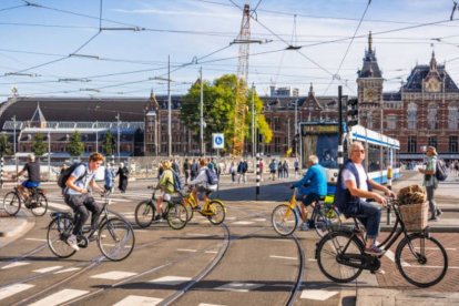 Ciclistas en Holanda