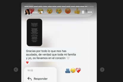 Story de Instagram de Violeta Mangriñán