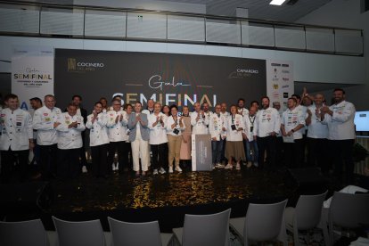 Los participantes durante la gala