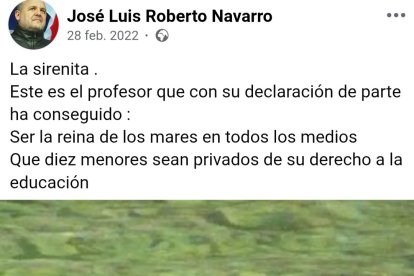 La publicación investigada