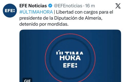 Para EFE sin juicio ni sentencia, si hay