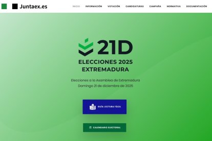 Portal oficial de información. Elecciones Extremeñas. elecciones2025.juntaex.es