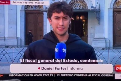 Daniel Fortes, hijo de Xabier Fortes, en el Canal 24 horas de RTVE