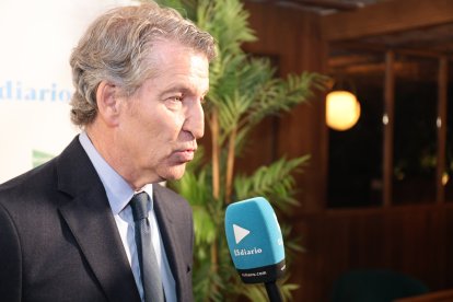 El presidente del PP Alberto Núñez Feijóo en el acto del 25 aniversario de Esdiario