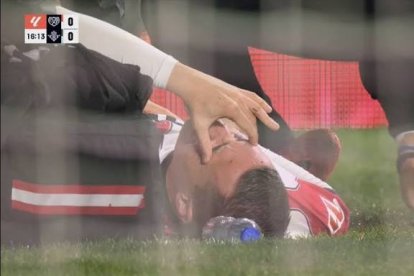 Jorge De Frutos se marchó lesionado.