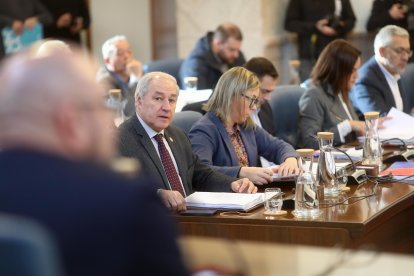 Pleno extraordinario de la Diputación Provincial de Lugo donde se ha debatido y efectuado el relevo en la Presidencia de José Tomé.