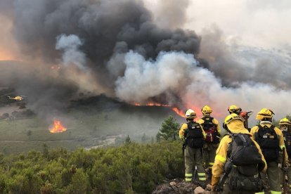 Incendio de Monsagro. (Foto @AT Brif)