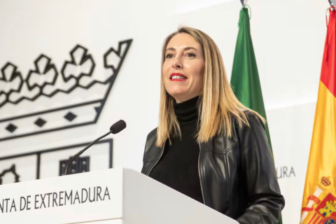 La presidencia en funciones de la Junta de Extremadura, María Guardiola