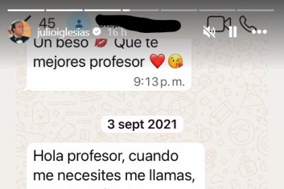Una de las conversaciones hechas públicas por Julio Iglesias.