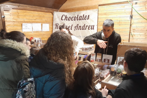 Una de las casetas de la Fira del Xocolate en la Avenida al Vedat.