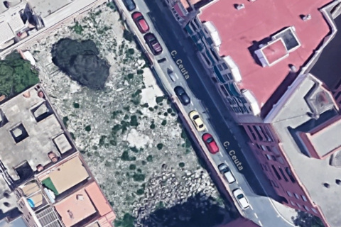 Parcela destinada a la promocion de vivienda pública en la calle Ceuta de Alicante.