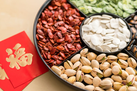 Año nuevo chino frutos secos