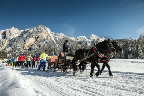 El remonte más antiguo del dominio, hacia Armentarola.