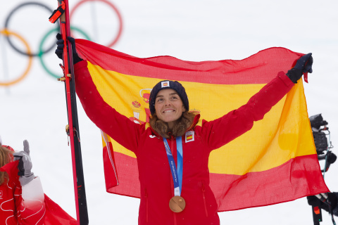 Ana Alonso, medalla de bronce española en skimo. (Photo by Alexis Boichard/Agence Zoom/Getty Images)
