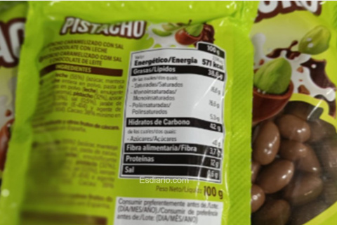 Pistachos con chocolate de Mercadona