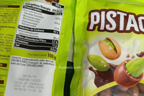 Pistachos con chocolate de Mercadona