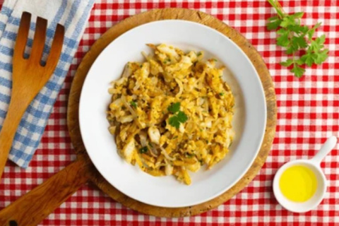 Bacalao dorado o bacalhau à Brás