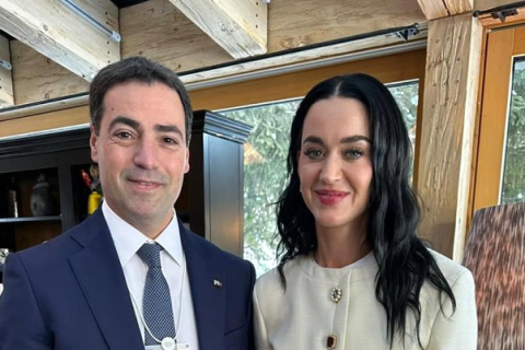 El lehendakari Imanol Pradales y Katty Perry