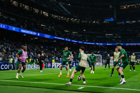 Calientan los jugadores del City