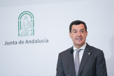 El presidente de la Junta de Andalucía, Juanma Moreno.