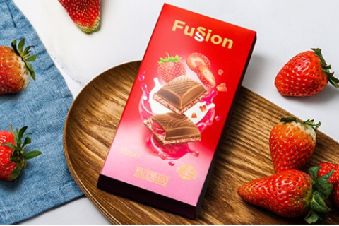 Chocolate Fussion con sabor fresa