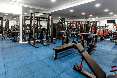 Gimnasio en la mansión de José Luis Moreno.