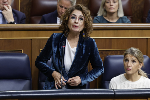 Maria Jesus Montero, en un pleno en el Congreso