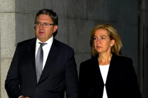 Carlos García Revenga y la infanta Cristina.