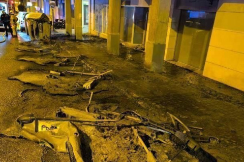 Imagen de la zona tras el siniestro.