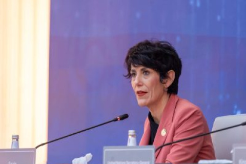 La Ministra de Inclusión, Elma Saiz, en la Alianza de Civilizaciones