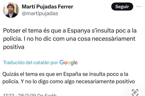 Un X del regidor socialista Marzo de 2019