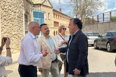 El Portavoz en las Cortes de Castilla - La Mancha, David Moreno y el concejal de Vox en Tarancón, Fernando Navarro