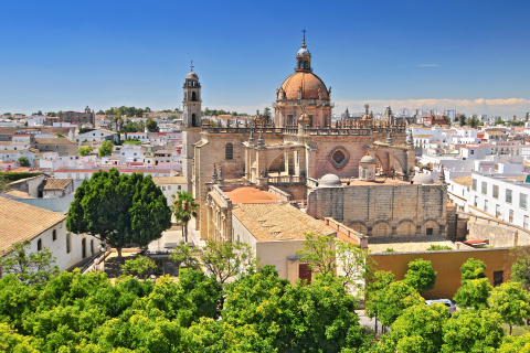La vista de la Catedral de Jerez.