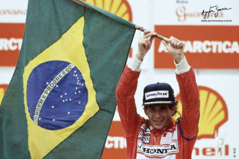 Ayrton Senna en Brasil 1991