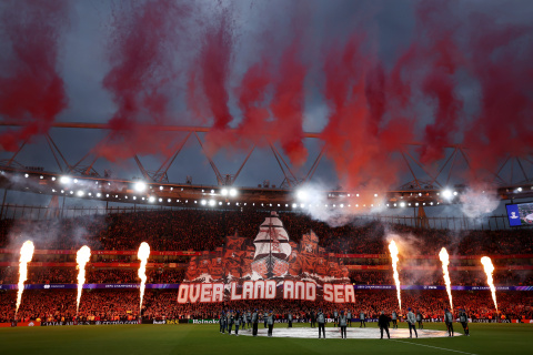 El tifo del Arsenal