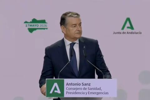 Antonio Sanz, en su primera comparecencia del día