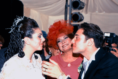 Rocío Jurado el día de la boda de su hija Rocío Carrasco con Antonio David.