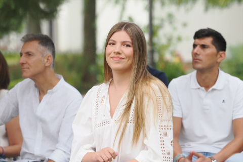 La Infanta Sofía, durante una visita a una de las actividades educativas en el Monasterio de Cogullada, a 8 de julio de 2026, en Zaragoza, Aragón (España).