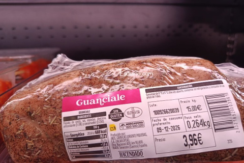 Guanciale italiano en Mercadona