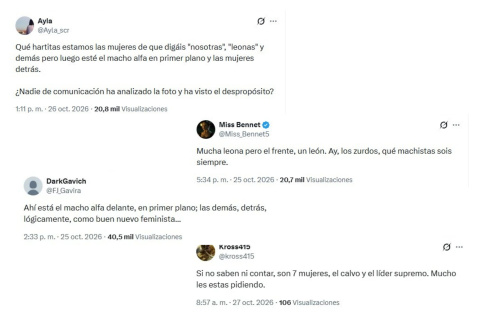 Capturas de los mensajes dirigidos a Adelante Andalucía.