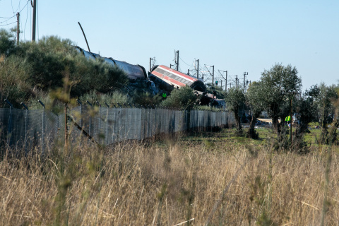 Uno de los trenes accidentados, a 28 de octubre de 2026, en Urda, Toledo, .