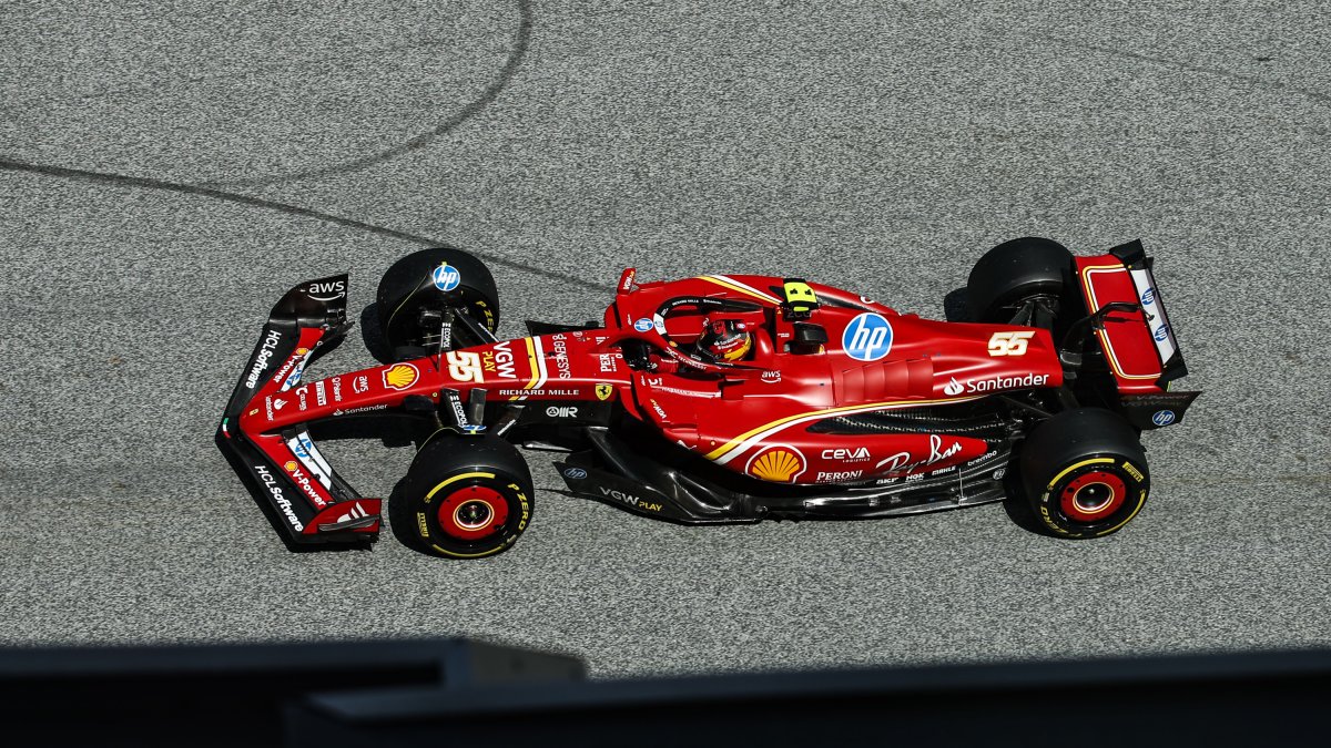 Carlos Sainz en su Ferrari, durante el GP de Austria. El madrileño acabó tercero