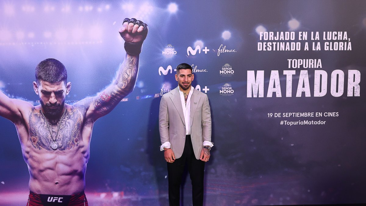 Ilia Topuria en la presentación de ‘Topuria: El Matador’