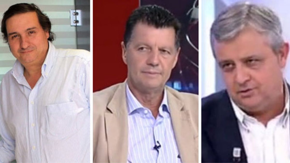 Alex Sopeña, Alfonso Rojo y Antonio Martín Beaumont, directores de los tres medios.