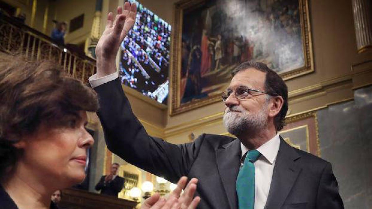 Rajoy despidiéndose como presidente del Congreso.