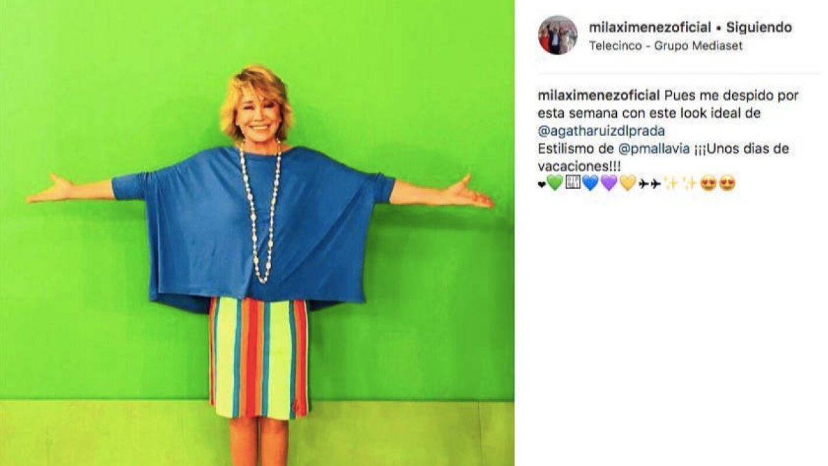 Mila Ximénez es una habitual de los modelitos de Ágatha Ruiz de la Prada.