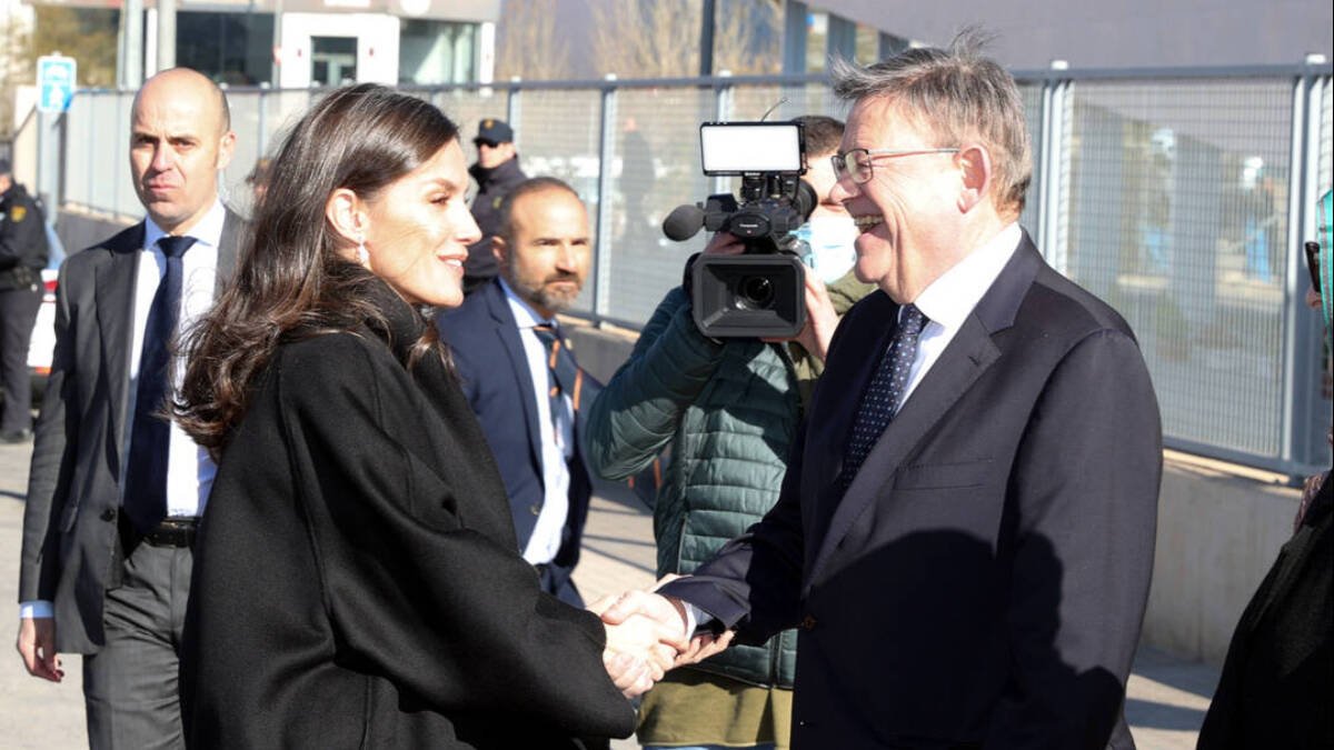 Su Majestad la Reina Letizia y el presidente Ximo Puig.