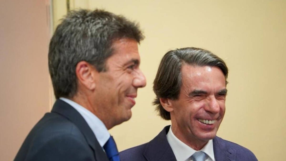 Carlos Mazón y José María Aznar.