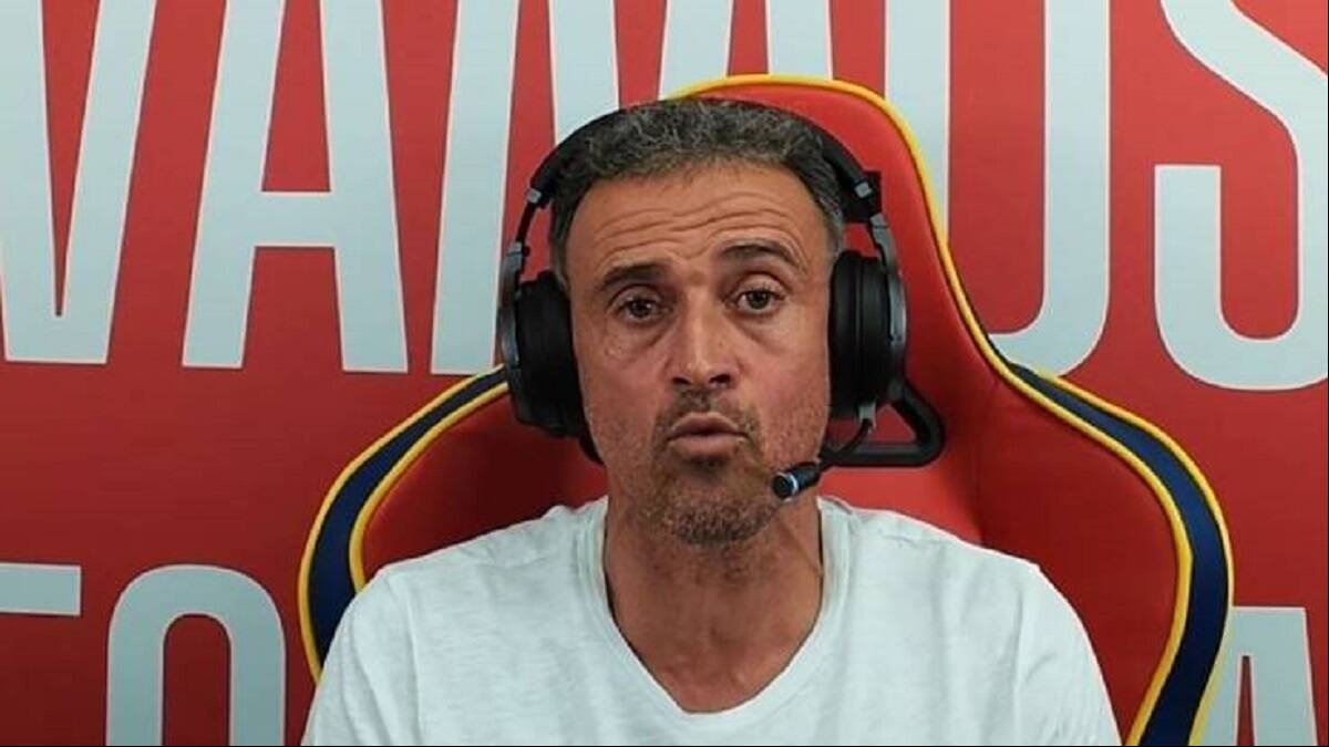 Luis Enrique, en una de las sesiones de Twitch desde Catar.